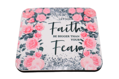 Let Your Faith Be Bigger Than Your Fear Mug  & Coaster Set