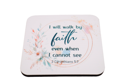 I Will Walk By Faith  Mug & Coaster Set