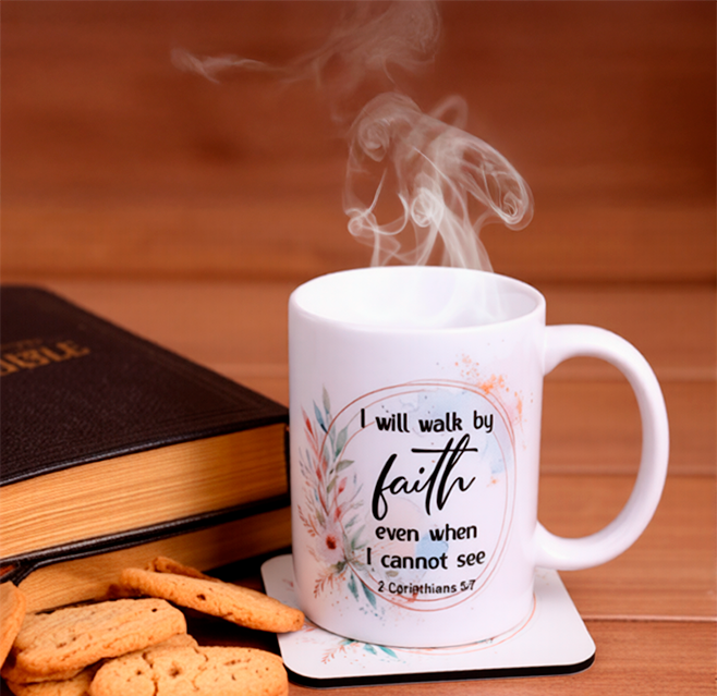 I Will Walk By Faith  Mug & Coaster Set
